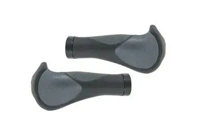Koopje Qtcycletech Qt cycle tech handvatten ergo 140mm zwart grijs schroef op kaart