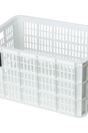 Aanbieding Basil fietskrat L bright white 40L recycled