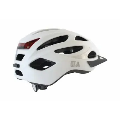 Laatste Versie Qtcycletech Qt cycle tech helm urban 52-58 cm mat wit led verlichting 2810372