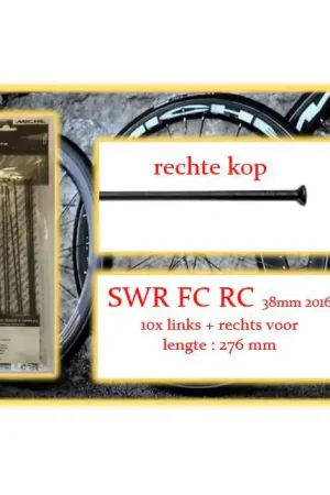 Tijdelijk Beschikbaar Miche Spaak+nip. 10x LV+RV SWR FC RC 38mm draadvelg 2016