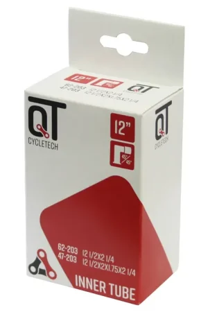 Cycletech Binnenband 12 inch (47 62-203) AV 45° (43 mm) zwart Hoge Kwaliteit
