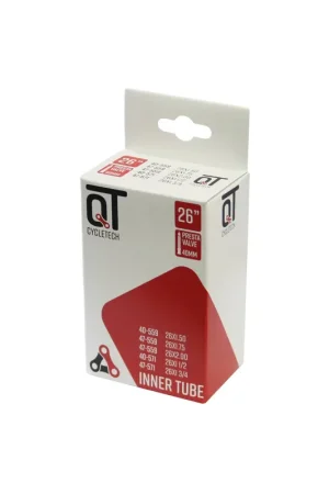 Qtcycletech Qt binnenband sv13 26 inch 47 62-559 26x1.75 sv 40 mm Premium