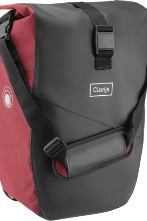 Koopje Clarijs fietstas solobag 24L zwart-rood