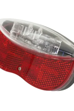 Bestel Nu P2R fietsachterlicht op batterij op bagagedrager 2 leds