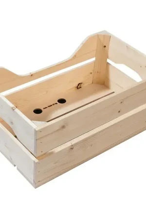 Racktime Fonds arrière bois avec anse sur porte bagage compatible vae et systeme racktime snapit WOODPACKER 2.0 Exclusieve Aanbieding